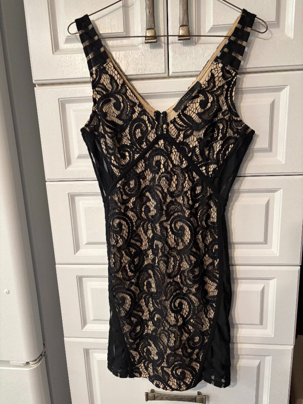 GUESS Black Lace Dress, Size Large